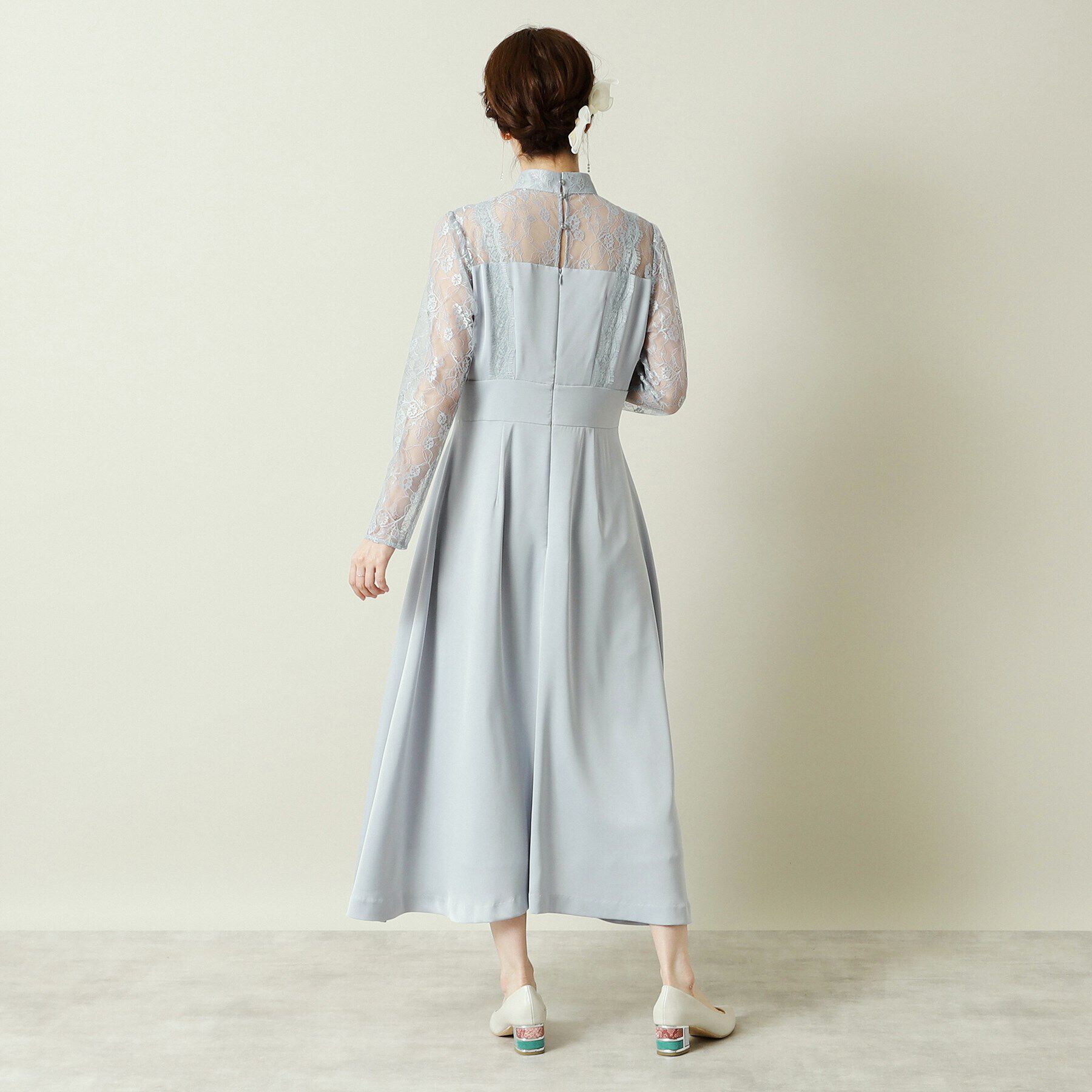 ITS&rsquo;DEMO「【結婚式・パーティに】サテン&times;レースワンピース＜ドレスコレクション＞」|ワンピース|