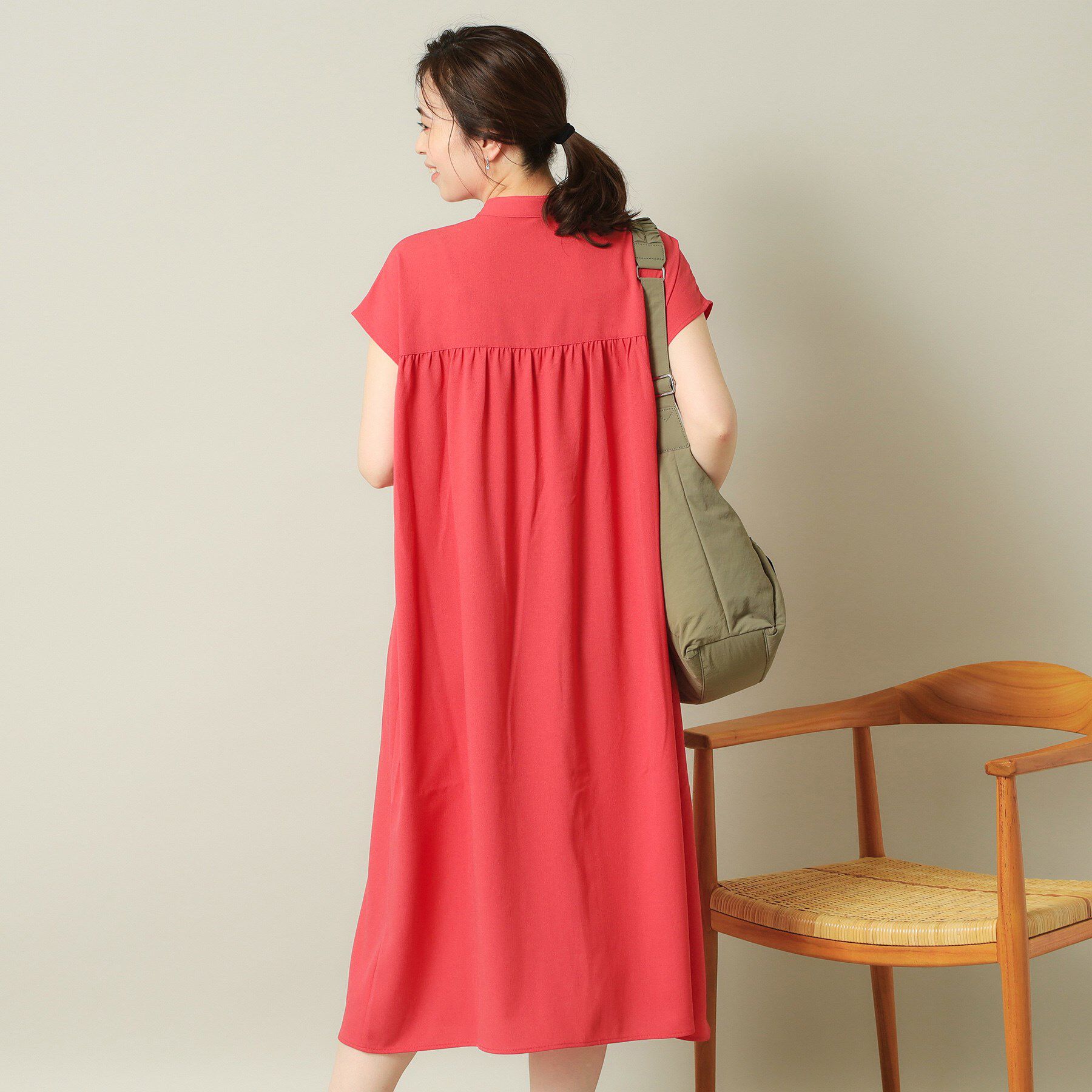 ITS&rsquo;DEMO「【UVケア／吸水速乾／洗濯機OK／冷感】麻調合繊前開きワンピース＜ラク服シリーズ＞」|ワンピース|