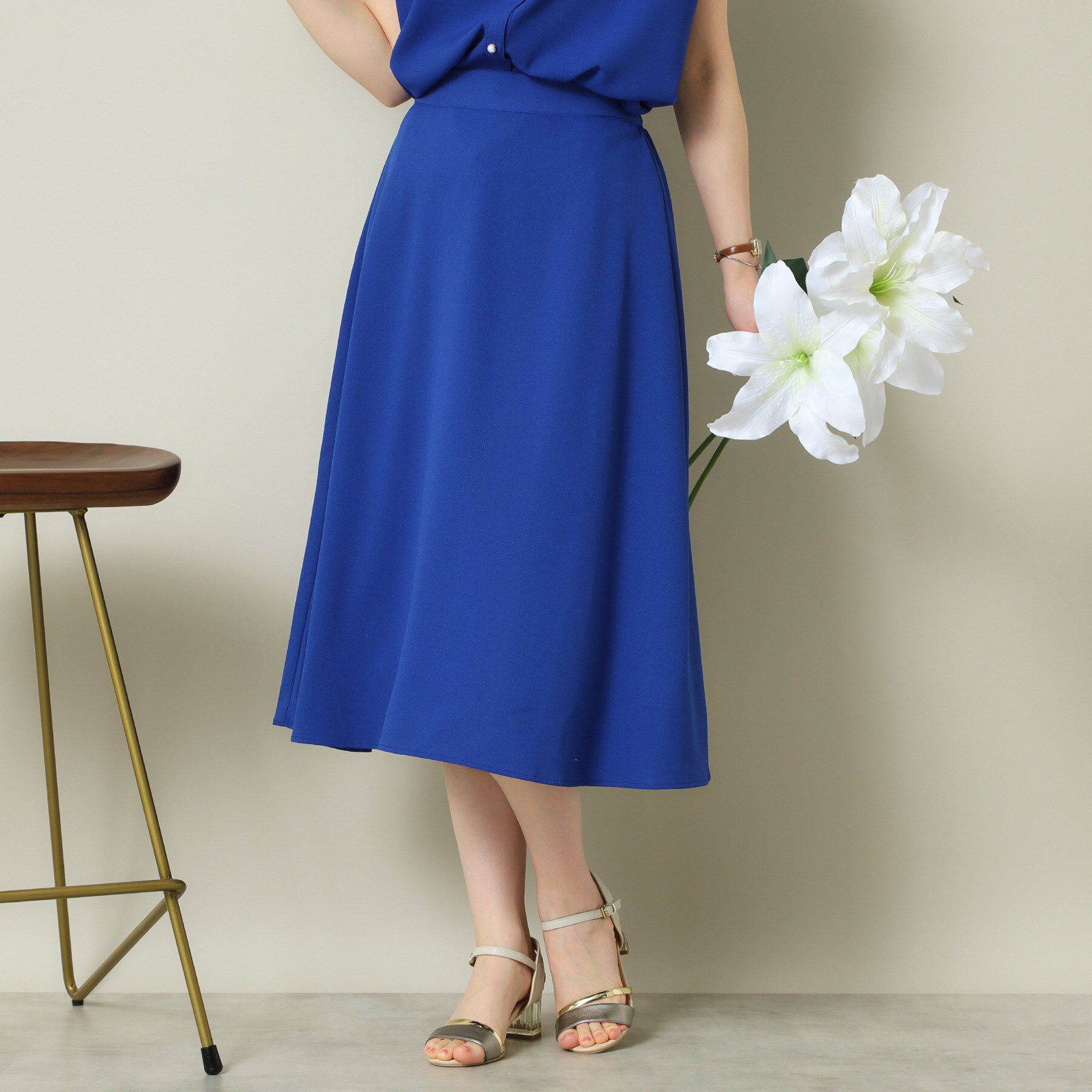 ITS&rsquo;DEMO「【UVケア／吸水速乾／洗濯機OK】麻調合繊スカート＜ラク服シリーズ＞」|スカート|