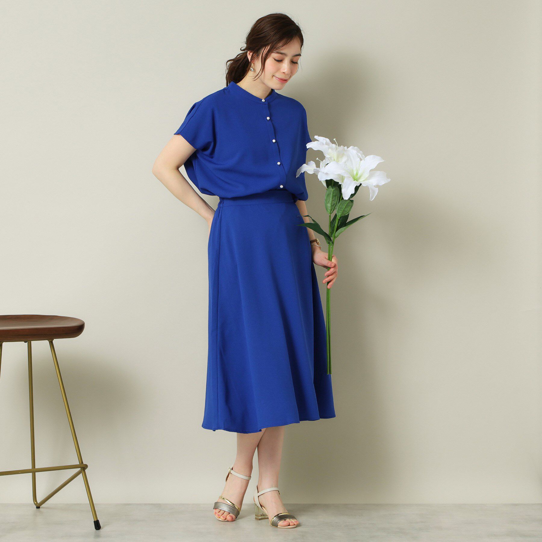 ITS&rsquo;DEMO「【UVケア／吸水速乾／洗濯機OK】麻調合繊スカート＜ラク服シリーズ＞」|スカート|