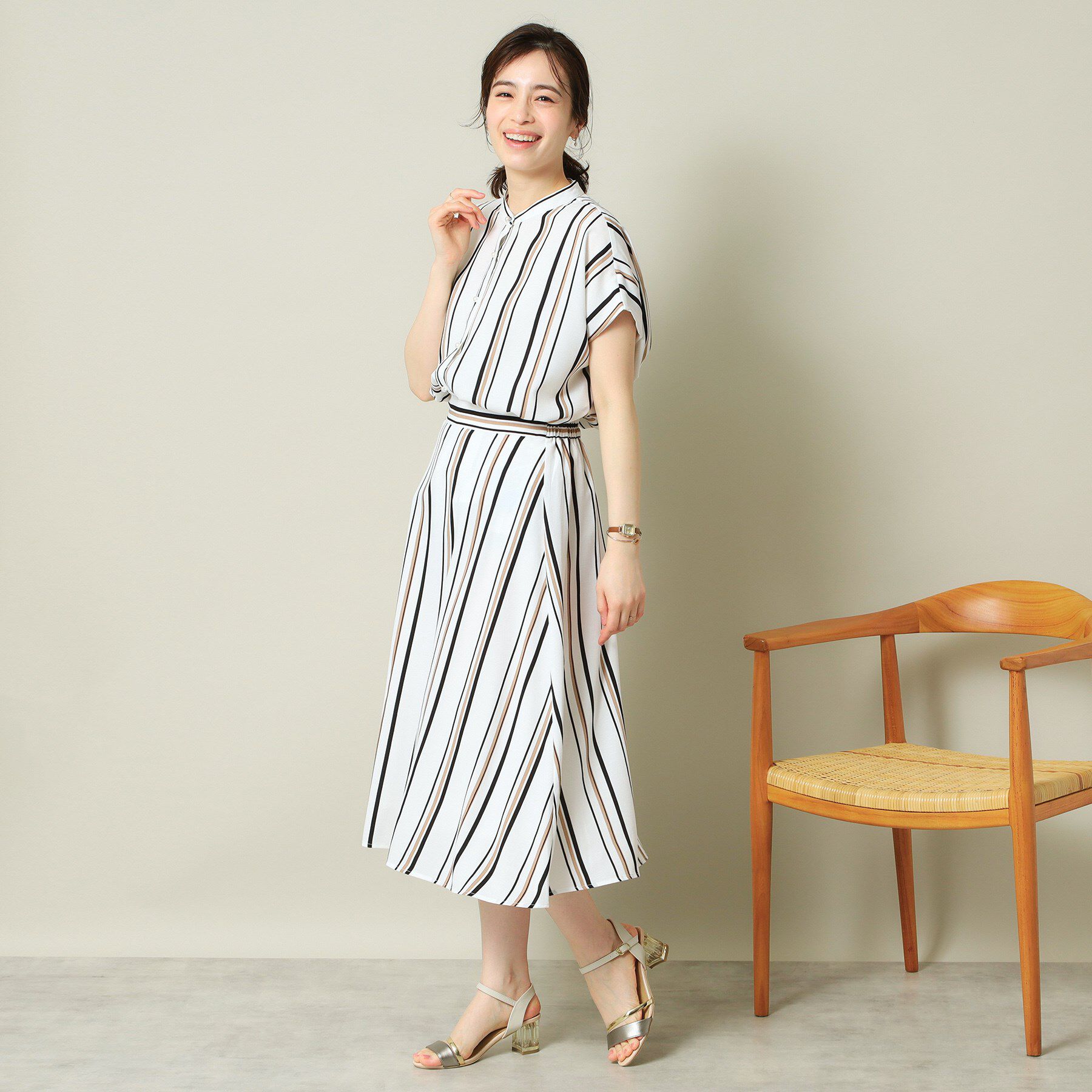 ITS&rsquo;DEMO「【UVケア／吸水速乾／洗濯機OK】麻調合繊スカート＜ラク服シリーズ＞」|スカート|