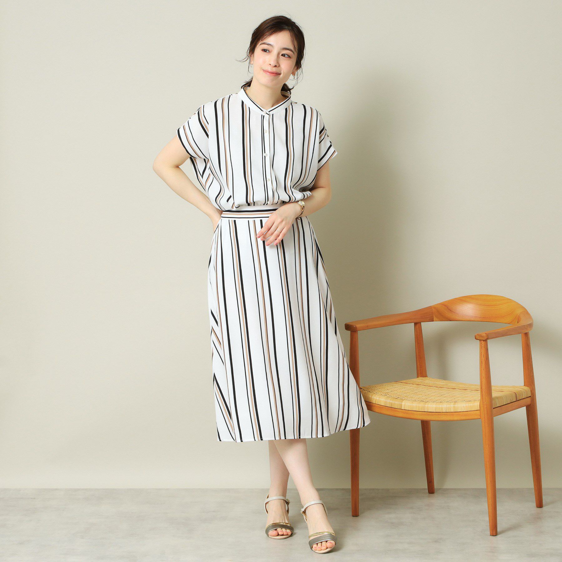 ITS&rsquo;DEMO「【UVケア／吸水速乾／洗濯機OK】麻調合繊スカート＜ラク服シリーズ＞」|スカート|