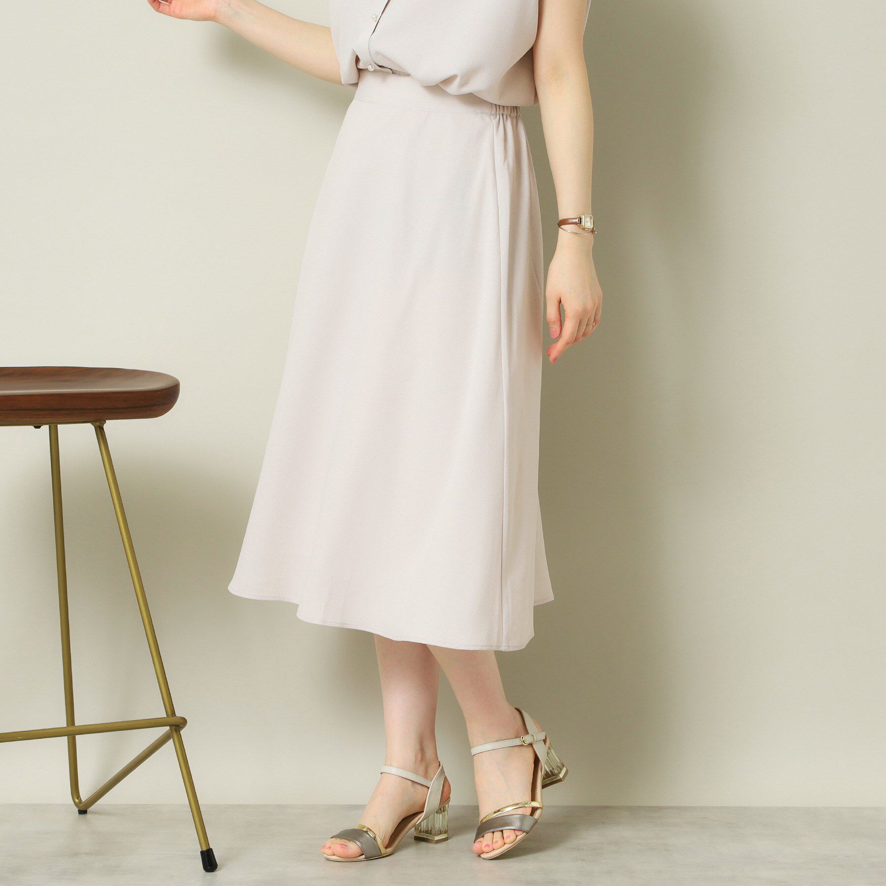 ITS&rsquo;DEMO「【UVケア／吸水速乾／洗濯機OK】麻調合繊スカート＜ラク服シリーズ＞」|スカート|