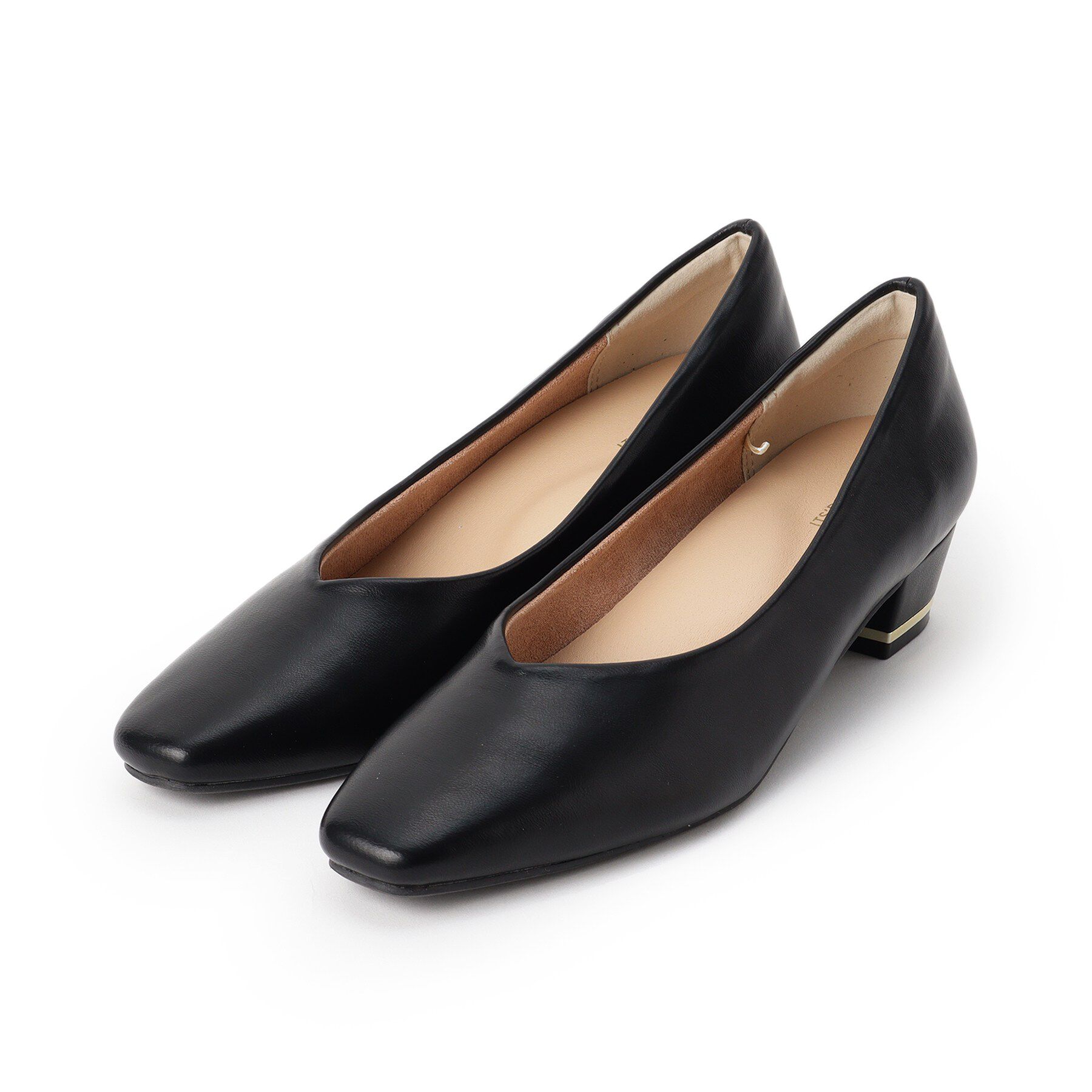 ITS&rsquo;DEMO「【クッション性／静音】ローヒールベーシックパンプス」|パンプス|ブラック(019)