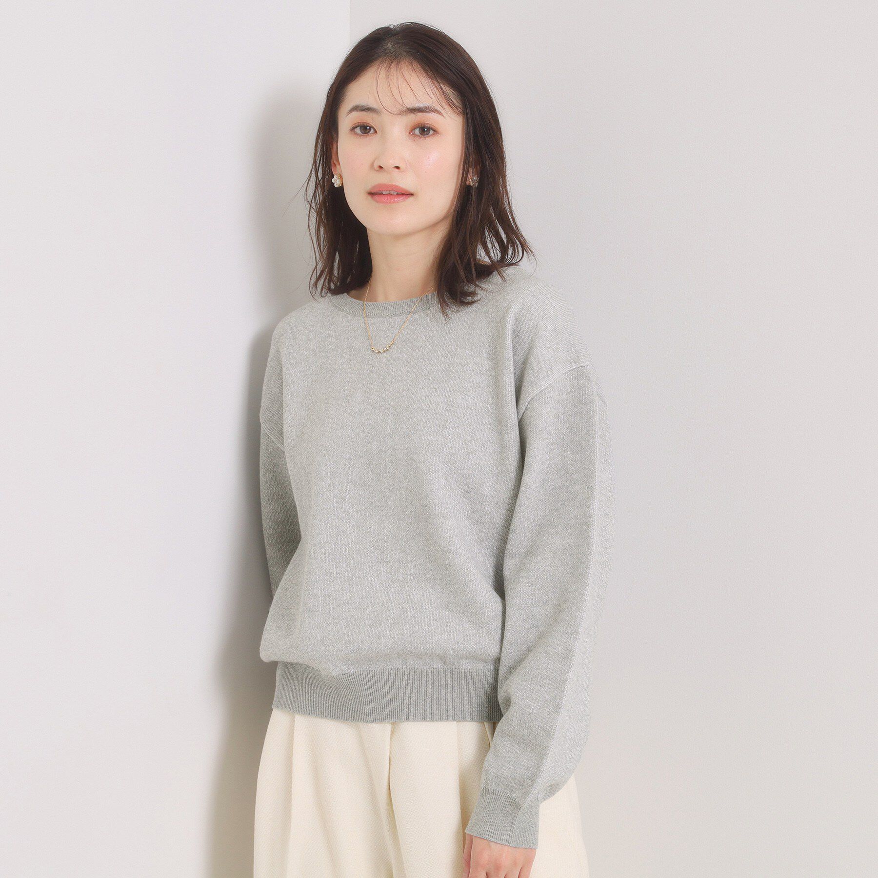 ITS&rsquo;DEMO「【洗濯機OK】スウェットライクニット」|ニット・セーター|