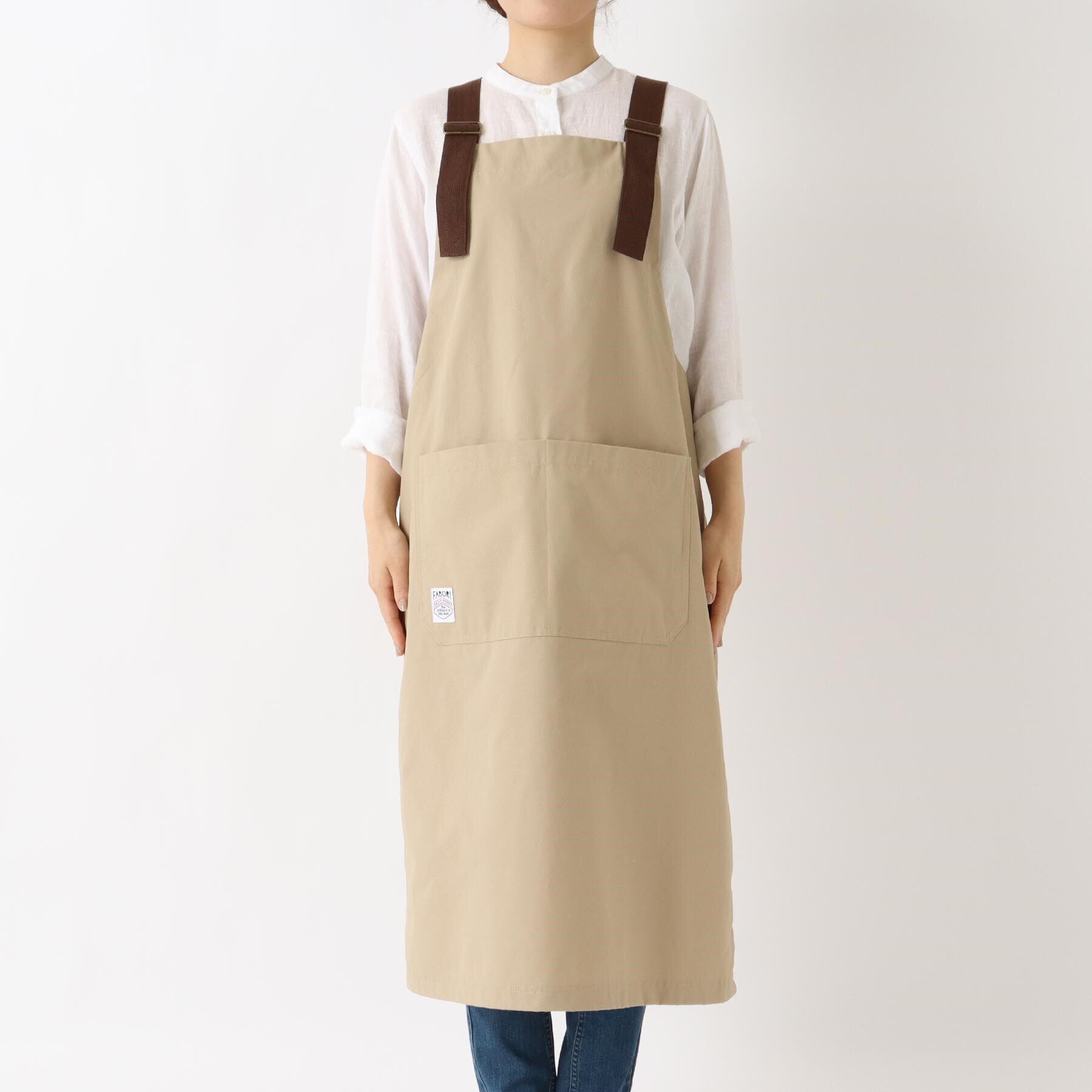 212 KITCHEN STORE「カバーオールロングエプロン グレージュ ＜FABORI ファボリ＞」|食器・キッチングッズ|