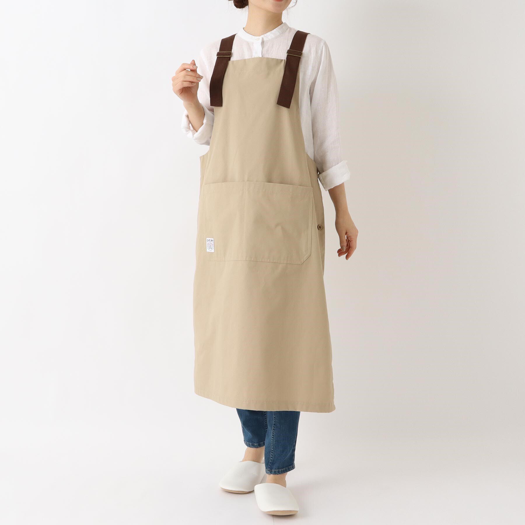 212 KITCHEN STORE「カバーオールロングエプロン グレージュ ＜FABORI ファボリ＞」|食器・キッチングッズ|