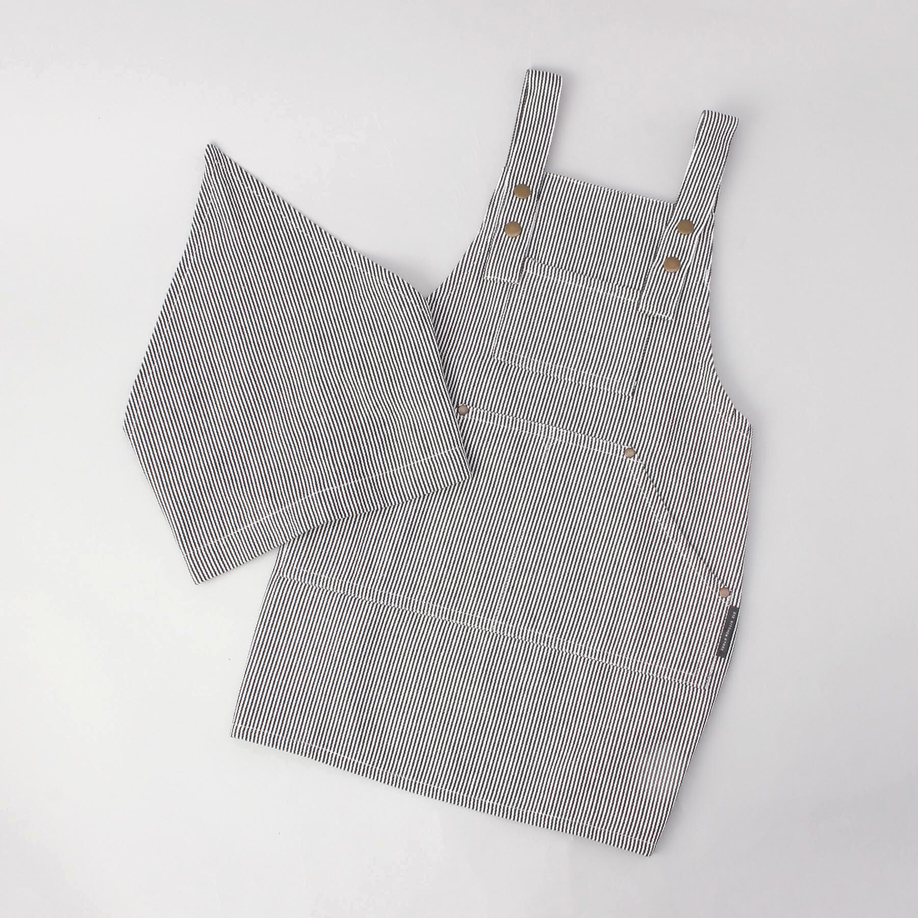 212 KITCHEN STORE「ヒッコリーストライプエプロン キッズ BK ＜212Kオリジナル＞」|食器・キッチングッズ|