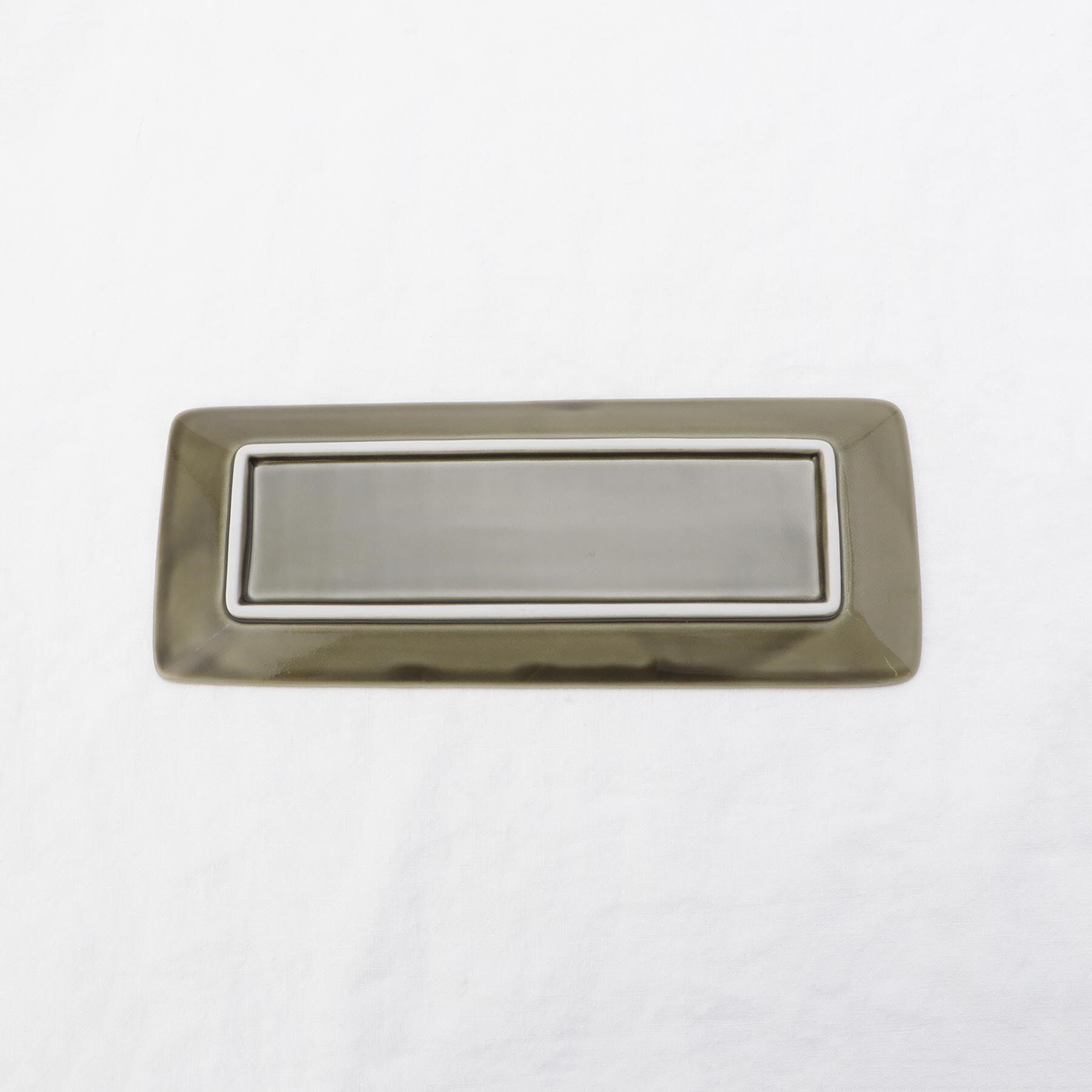 212 KITCHEN STORE「彫長角皿　深緑」|食器・キッチングッズ|