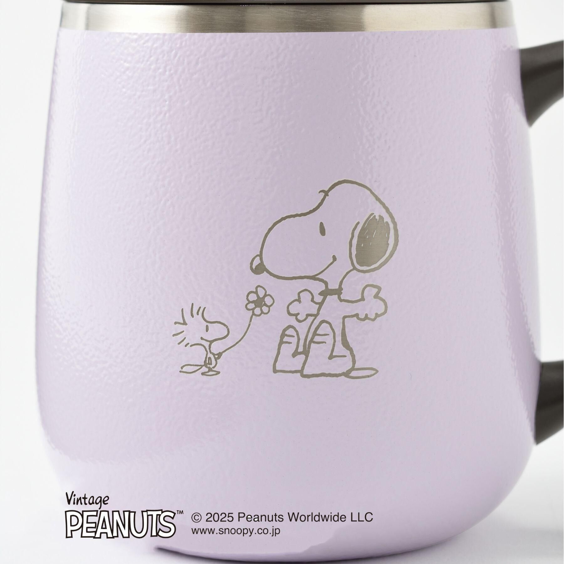 212 KITCHEN STORE「PEANUTS 蓋つきステンレスマグShort PURPLE ＜BRUNO ブルーノ＞」|グラス・マグカップ|