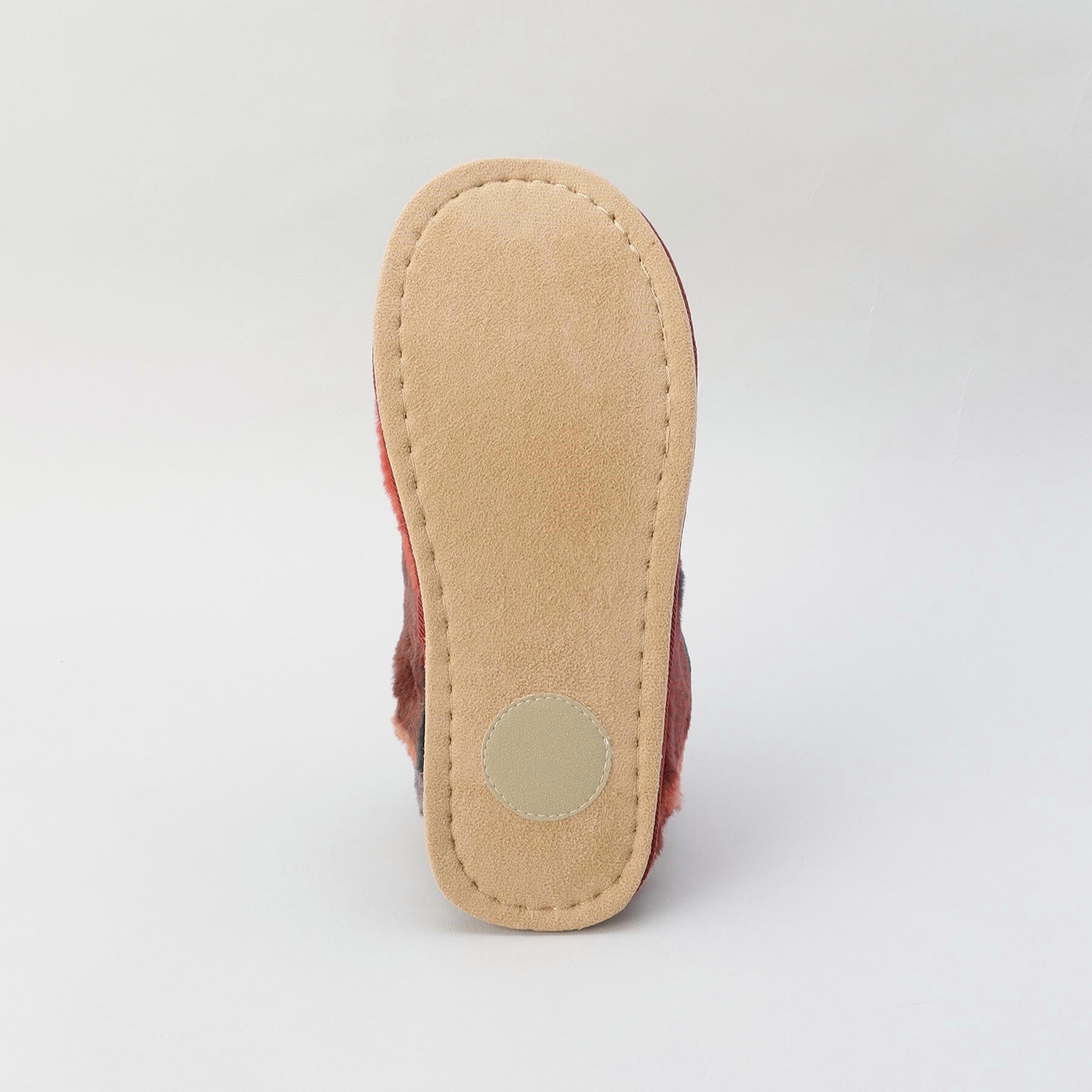 212 KITCHEN STORE「チェックファー スリッパ レッド」|クッション・クッションカバー|