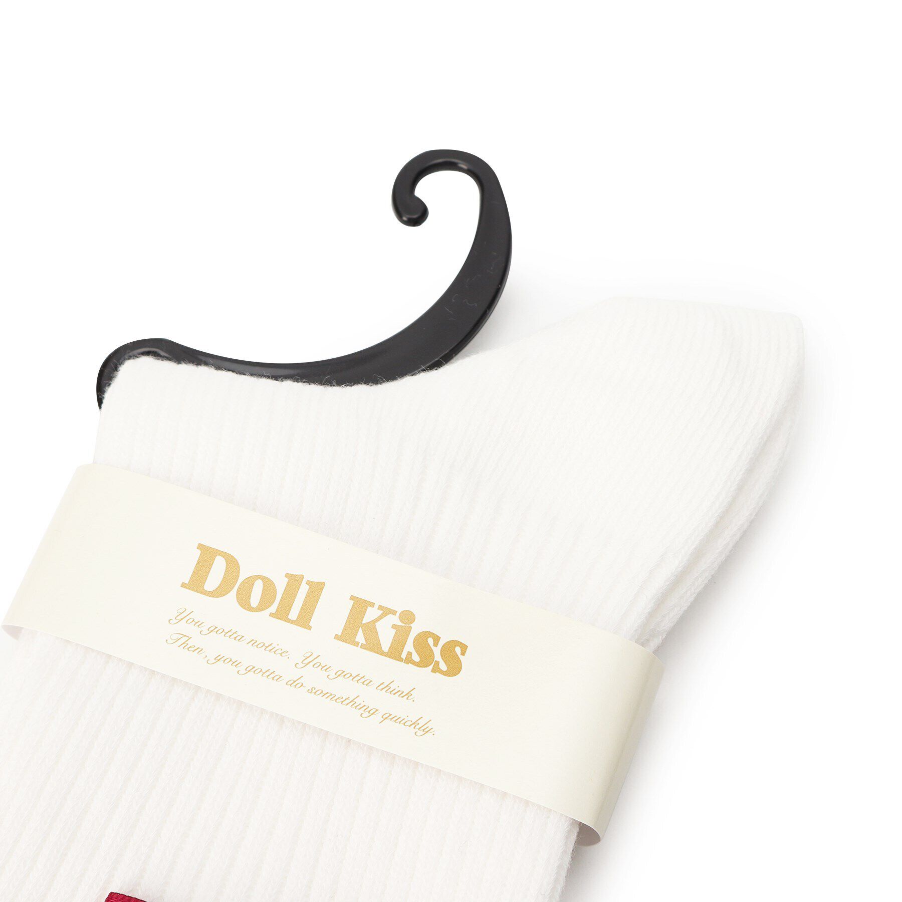 Doll Kiss「リボン付きメローリブクルーソックス　靴下」|ソックス|