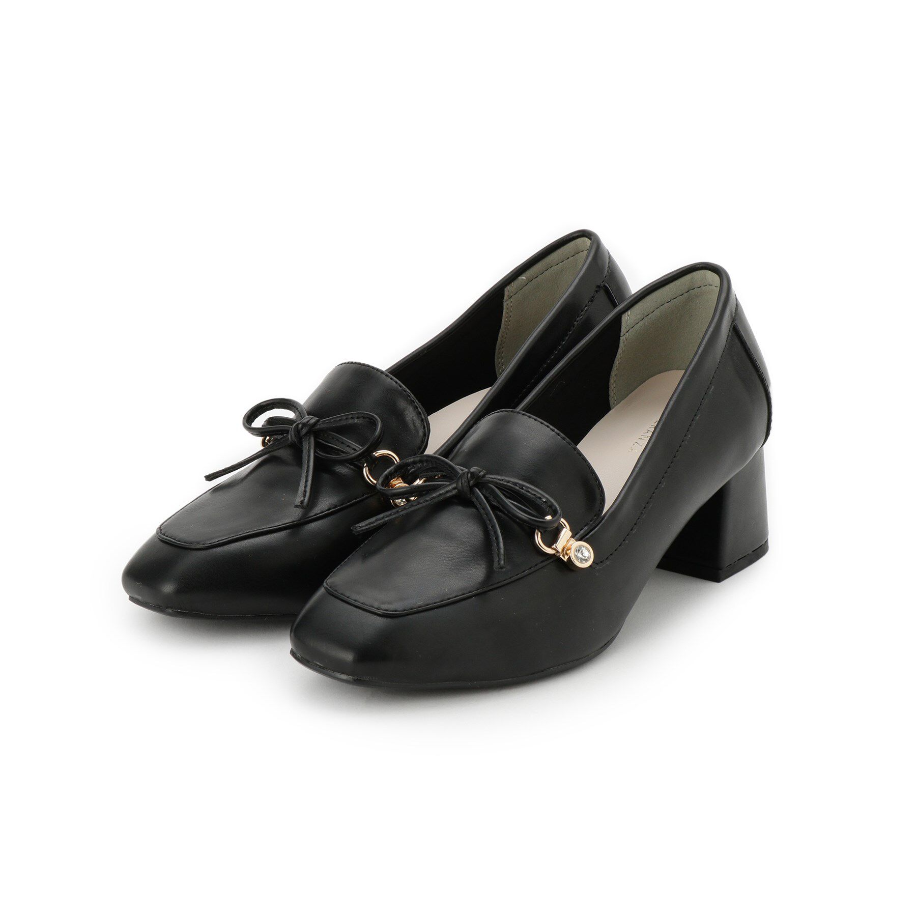 ESPERANZA「ビジュー付リボンローファー」|パンプス|