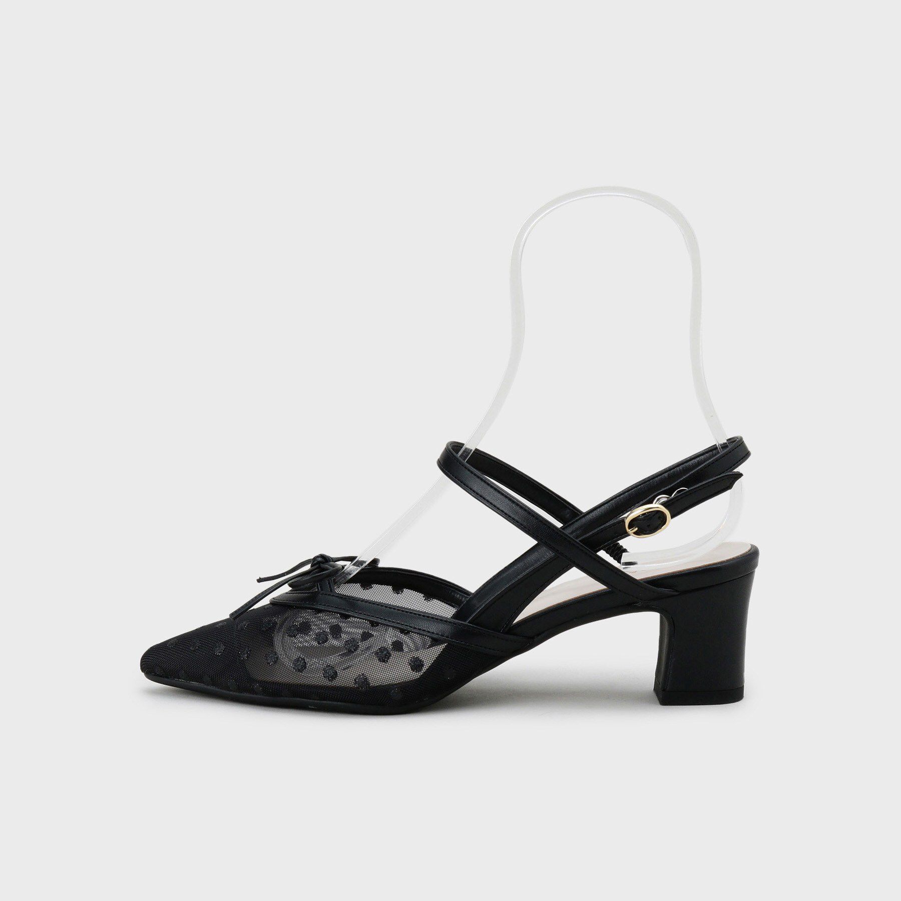 ESPERANZA「【Spring Collection】チュールリボンバックストラップパンプス」|パンプス|