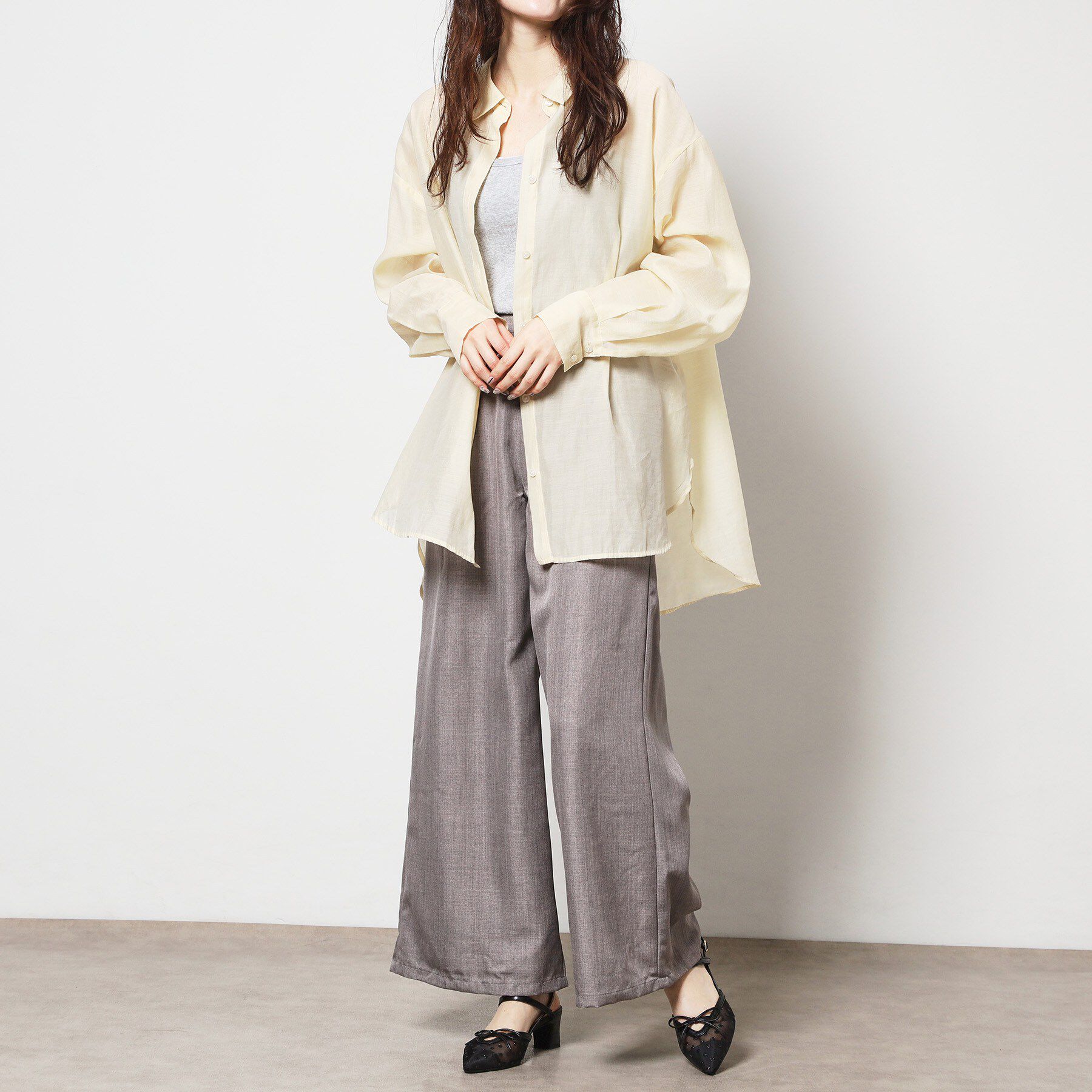 ESPERANZA「【Spring Collection】チュールリボンバックストラップパンプス」|パンプス|