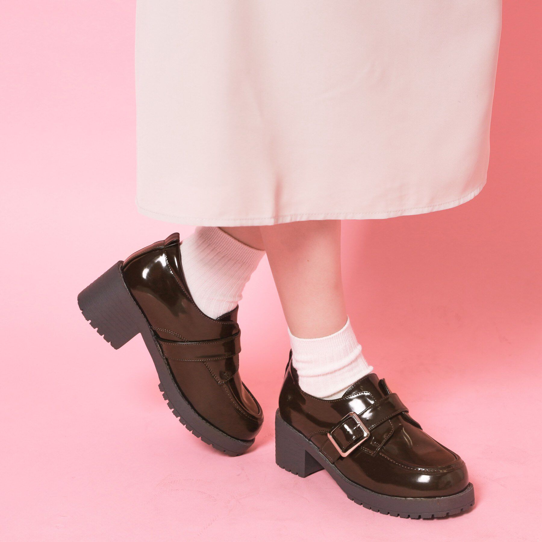 csT&P「ワンベルトバックルローファー」|パンプス|ブラウン(243)