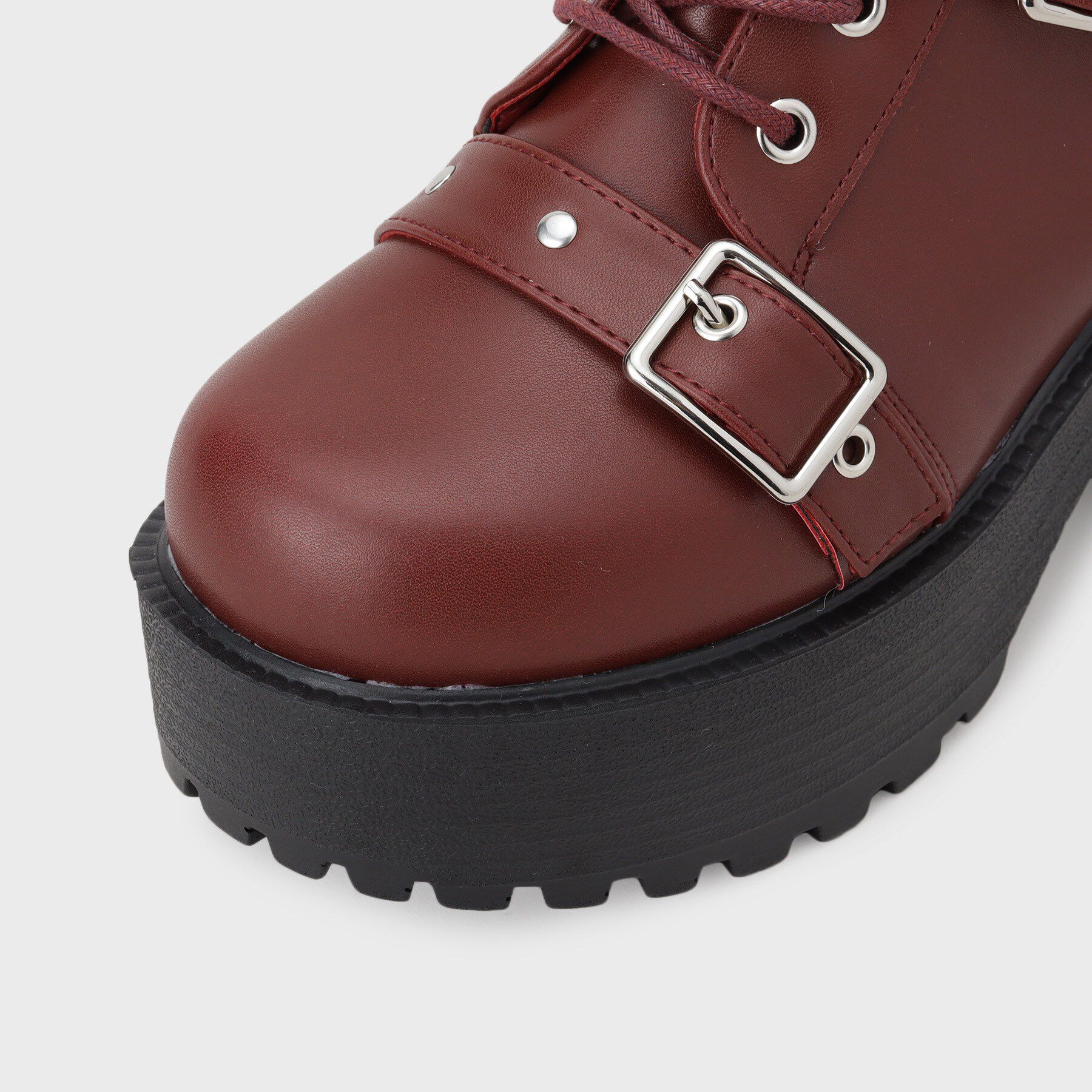 csT&P「厚底ベルト付きブーツ」|ショートブーツ|