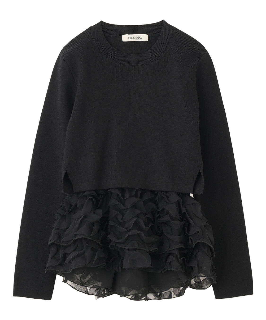 COCO DEAL「フリルペプラムブラウス&times;ニット」|シャツ・ブラウス|