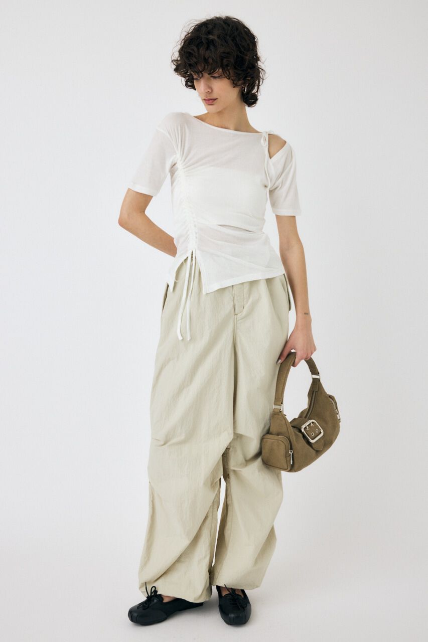 MOUSSY「ONE SHOULDER タイネック TEE」|Tシャツ・カットソー|