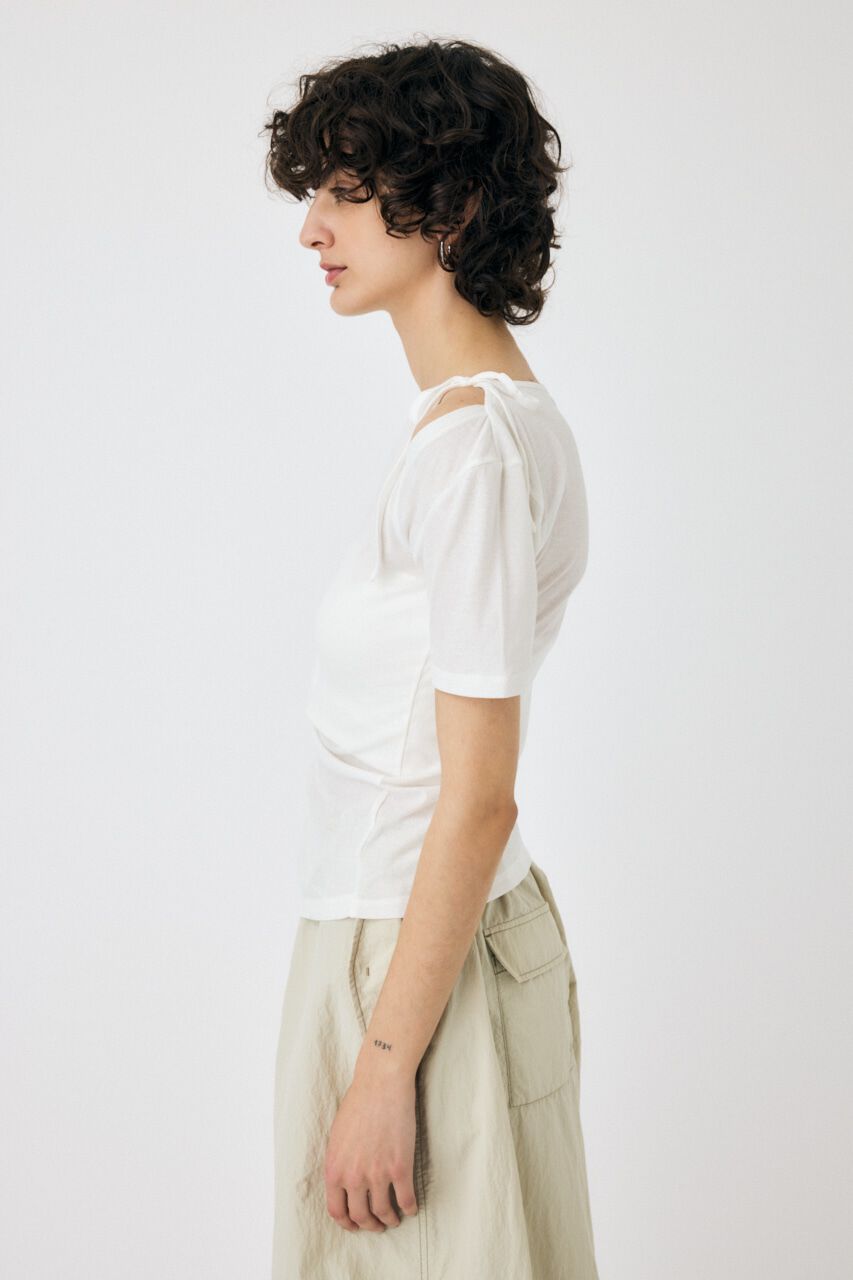 MOUSSY「ONE SHOULDER タイネック TEE」|Tシャツ・カットソー|
