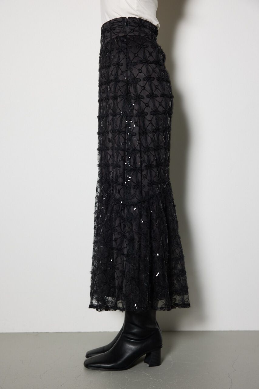 rienda「スパンコールチュールセミマーメイドスカート」|スカート|