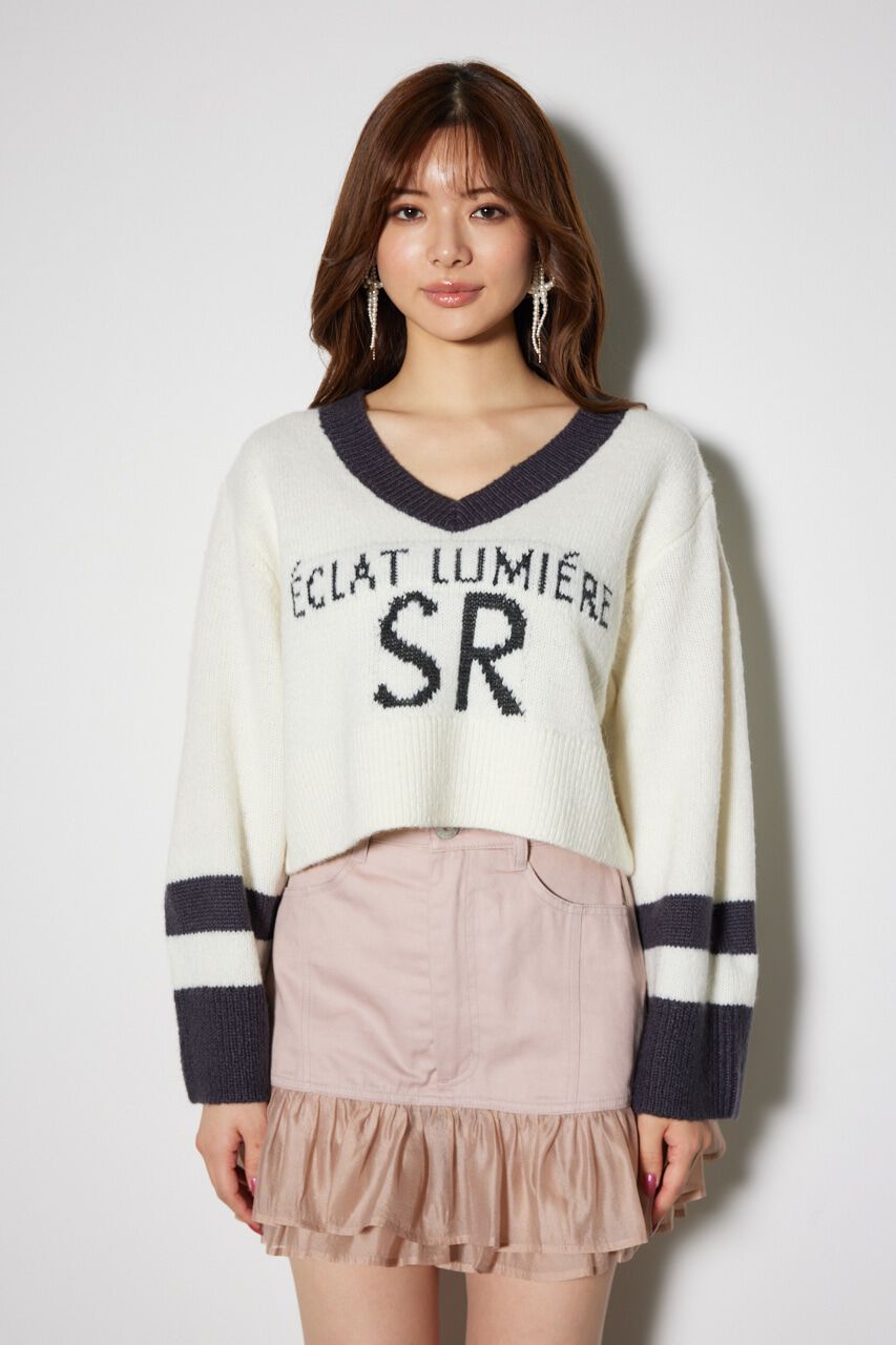 rienda「ユニフォームルーズニットトップス」|ニット・セーター|