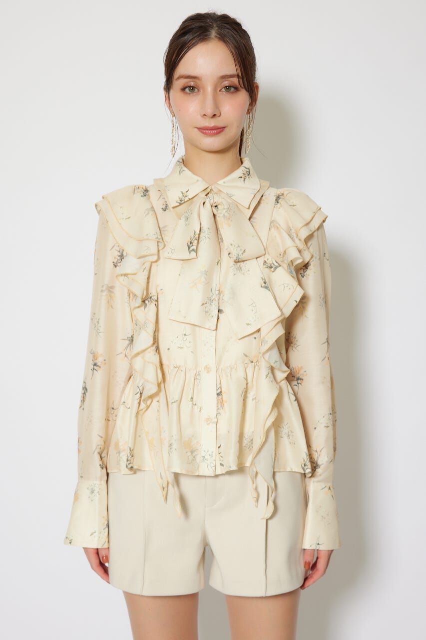 rienda「2WAYフリルフラワーブラウス」|シャツ・ブラウス|