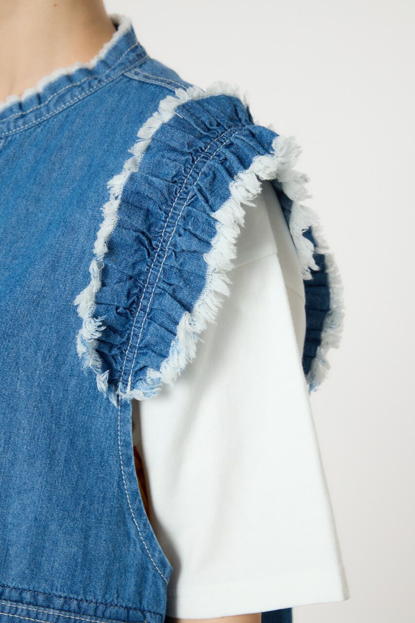 RODEO CROWNS「フリルショルダーベスト」|ダウンベスト・ベスト|