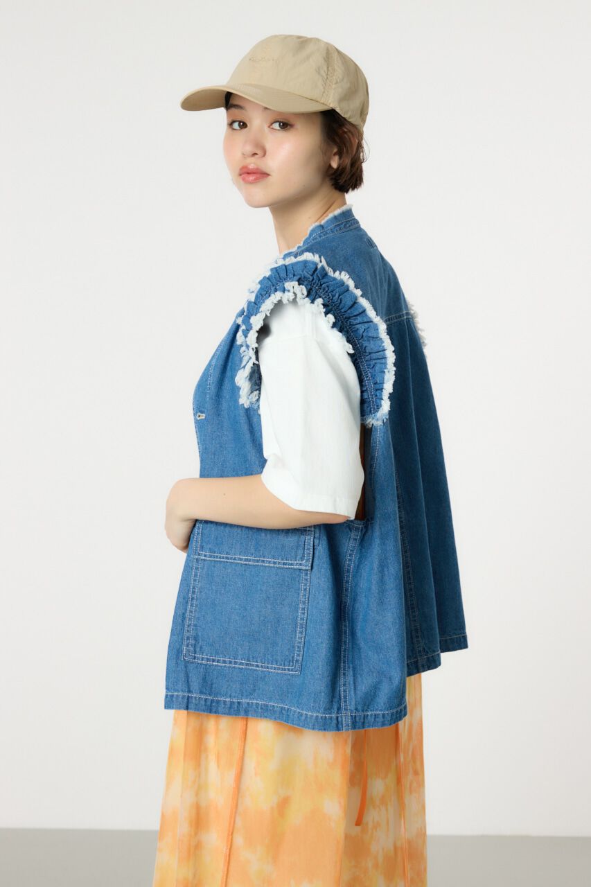 RODEO CROWNS「フリルショルダーベスト」|ダウンベスト・ベスト|