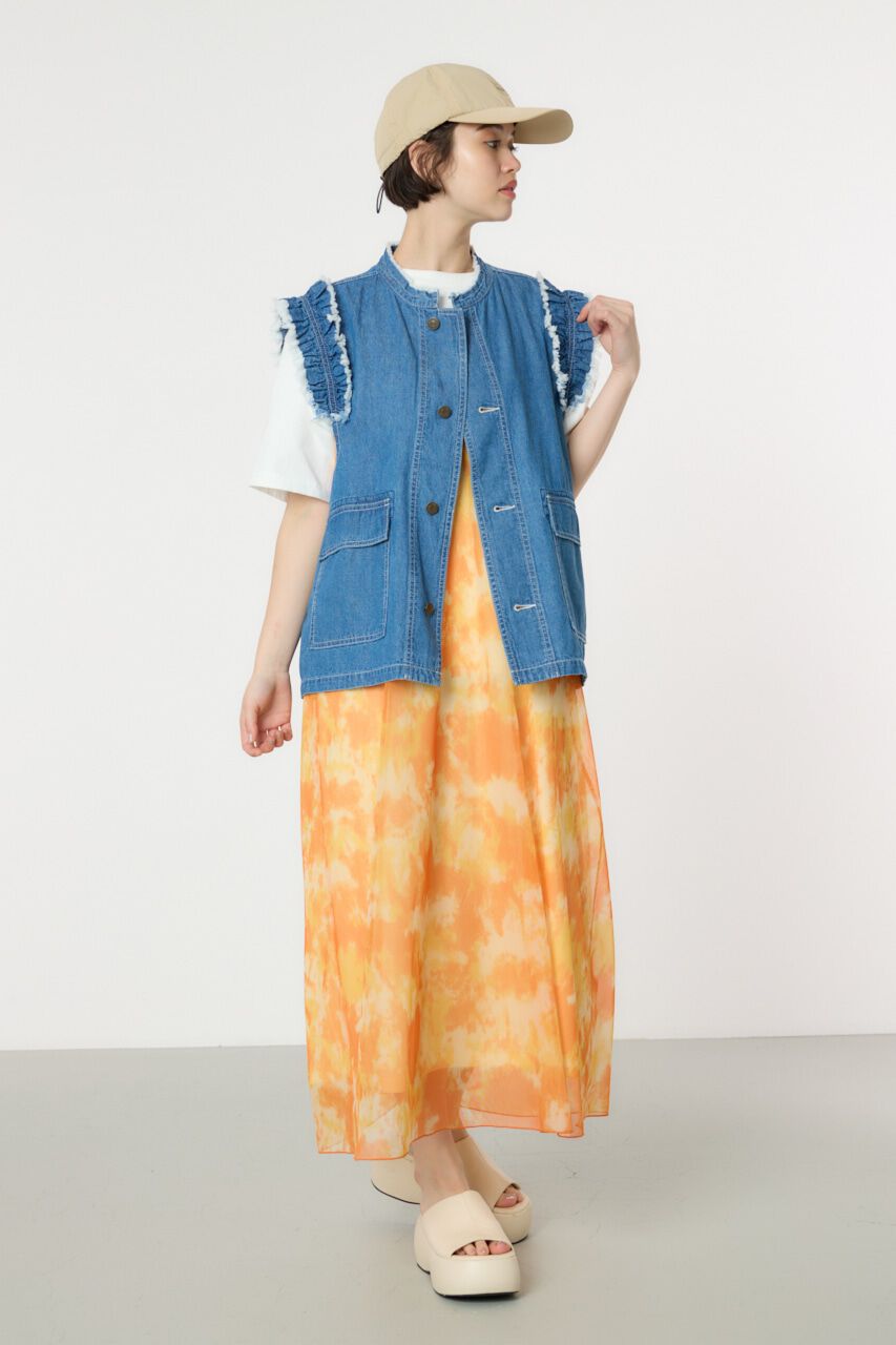 RODEO CROWNS「フリルショルダーベスト」|ダウンベスト・ベスト|