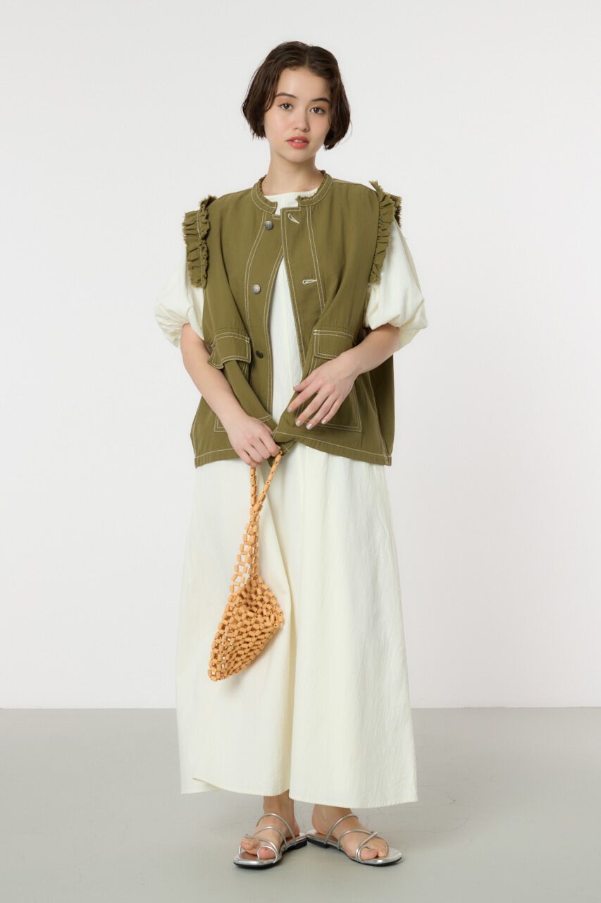 RODEO CROWNS「フリルショルダーベスト」|ダウンベスト・ベスト|