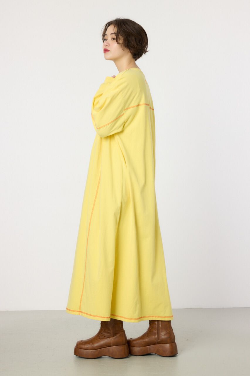 RODEO CROWNS「配色ステッチティアードマキシワンピース」|ワンピース|L/YEL1
