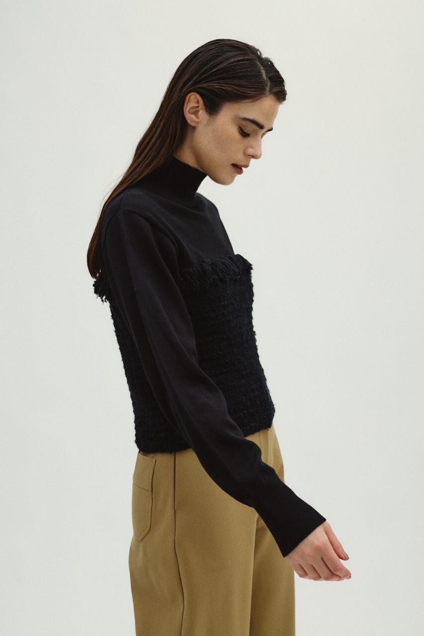 RIM.ARK 「Tweed docking knit tops」|ニット・セーター|