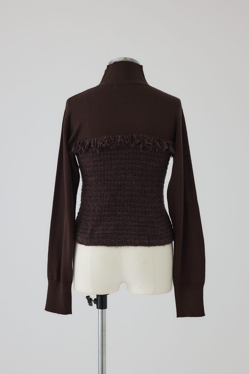 RIM.ARK 「Tweed docking knit tops」|ニット・セーター|