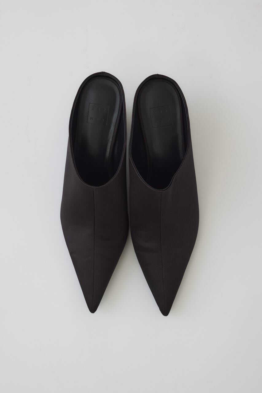 RIM.ARK 「Pointed satin mule」|サンダル|