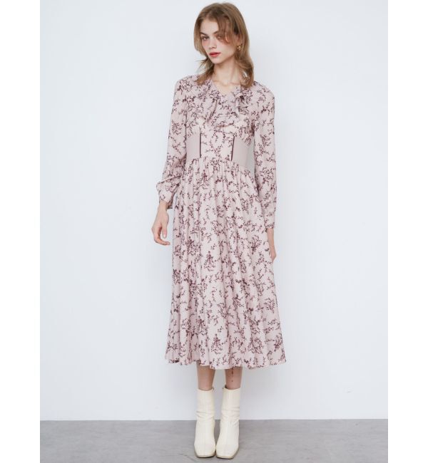 CALNAMUR「FRILL FLOWER DRESS/フリルフラワードレス」|ワンピース|