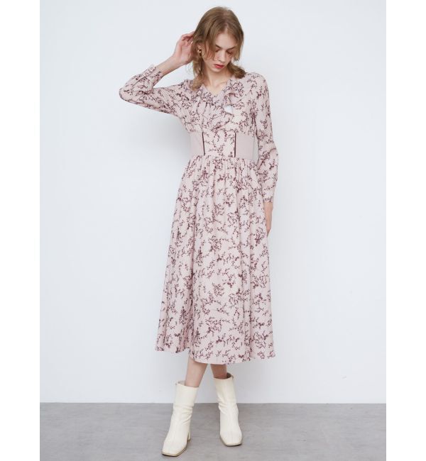 CALNAMUR「FRILL FLOWER DRESS/フリルフラワードレス」|ワンピース|