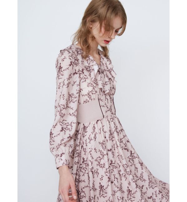 CALNAMUR「FRILL FLOWER DRESS/フリルフラワードレス」|ワンピース|