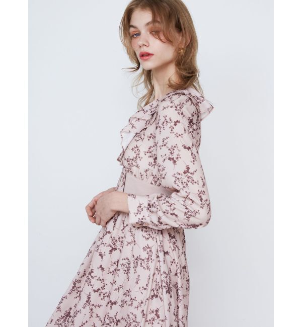 CALNAMUR「FRILL FLOWER DRESS/フリルフラワードレス」|ワンピース|