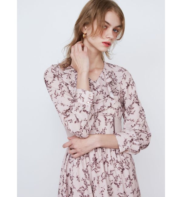 CALNAMUR「FRILL FLOWER DRESS/フリルフラワードレス」|ワンピース|