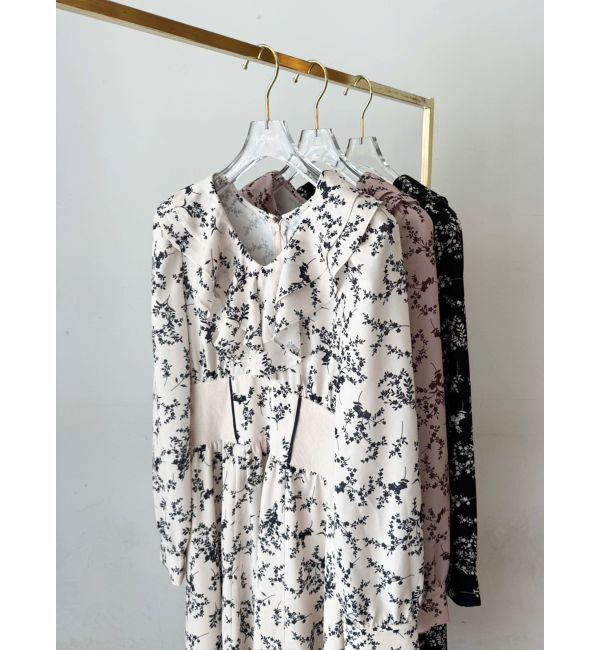 CALNAMUR「FRILL FLOWER DRESS/フリルフラワードレス」|ワンピース|