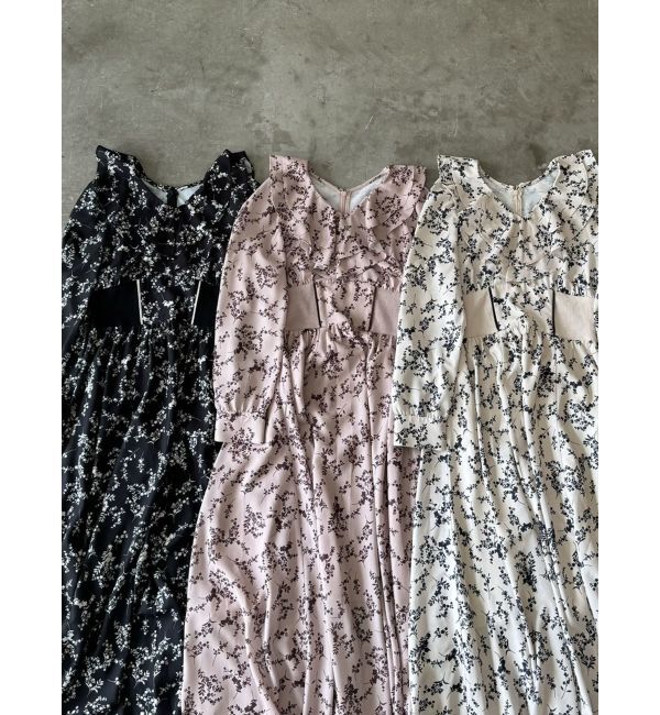 CALNAMUR「FRILL FLOWER DRESS/フリルフラワードレス」|ワンピース|