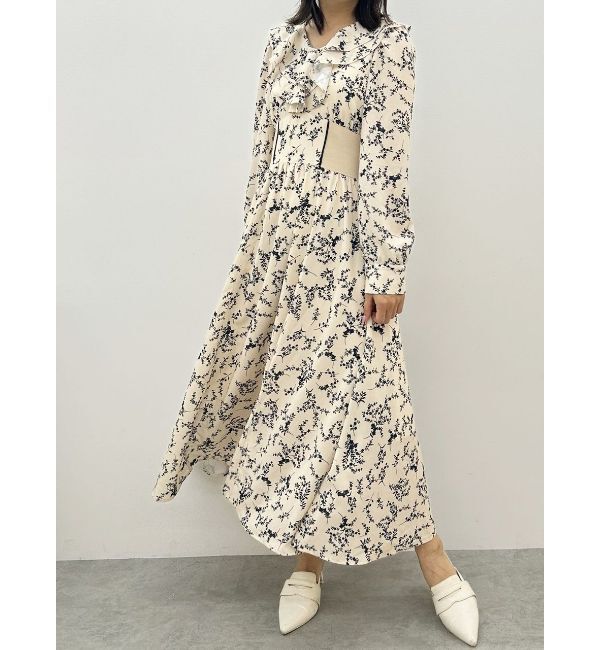 CALNAMUR「FRILL FLOWER DRESS/フリルフラワードレス」|ワンピース|