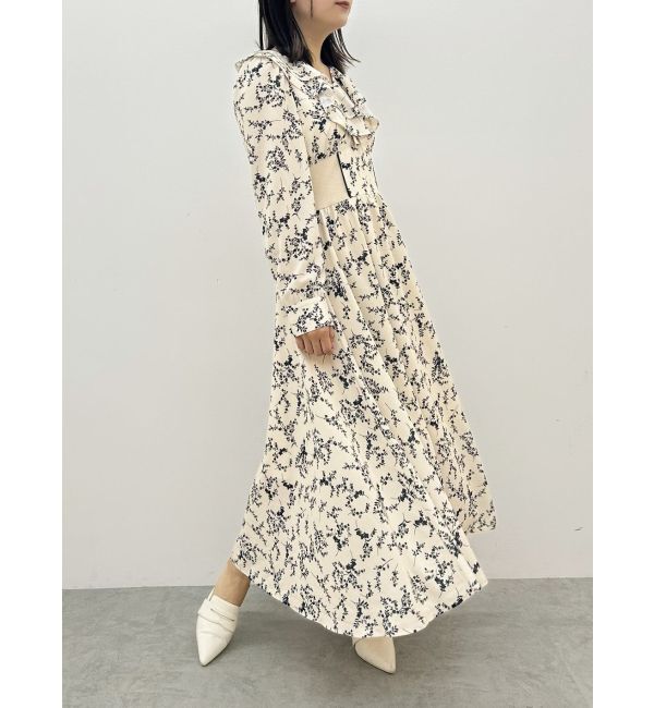 CALNAMUR「FRILL FLOWER DRESS/フリルフラワードレス」|ワンピース|