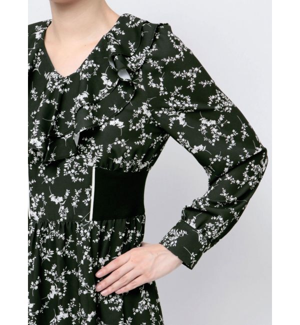 CALNAMUR「FRILL FLOWER DRESS/フリルフラワードレス」|ワンピース|