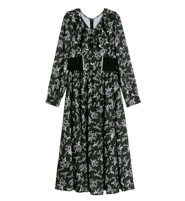 CALNAMUR「FRILL FLOWER DRESS/フリルフラワードレス」|ワンピース|