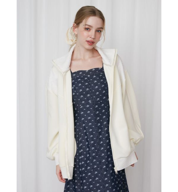 CALNAMUR「DENIM JACQUARD FLOWER OP/デニムジャガードフラワーワンピース」|ワンピース|