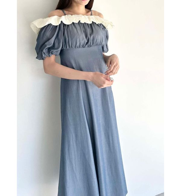 CALNAMUR「BALLOON OFF SHOULDER OP/バルーンオフショルダーワンピース」|ワンピース|