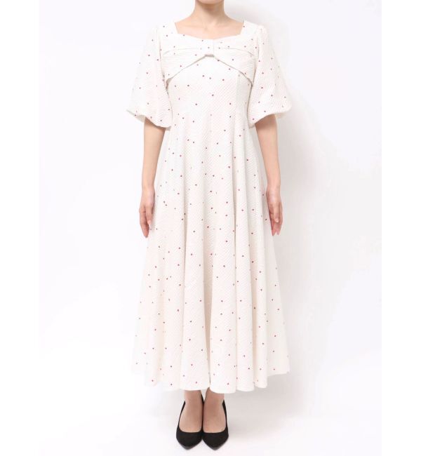 CALNAMUR「ハートプリントリボンワンピース」|ワンピース|