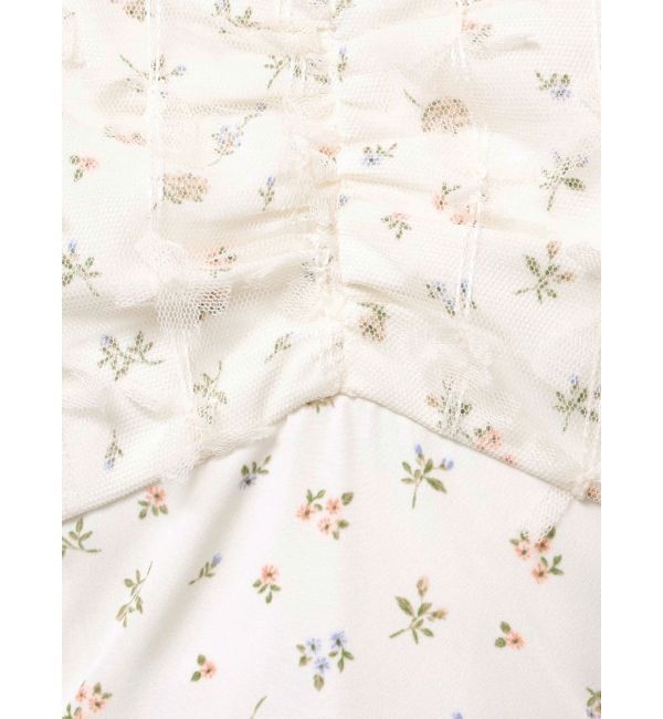 CALNAMUR「TULLE LAYERED FLOWER OP/チュールレイヤードフラワーワンピース」|ワンピース|
